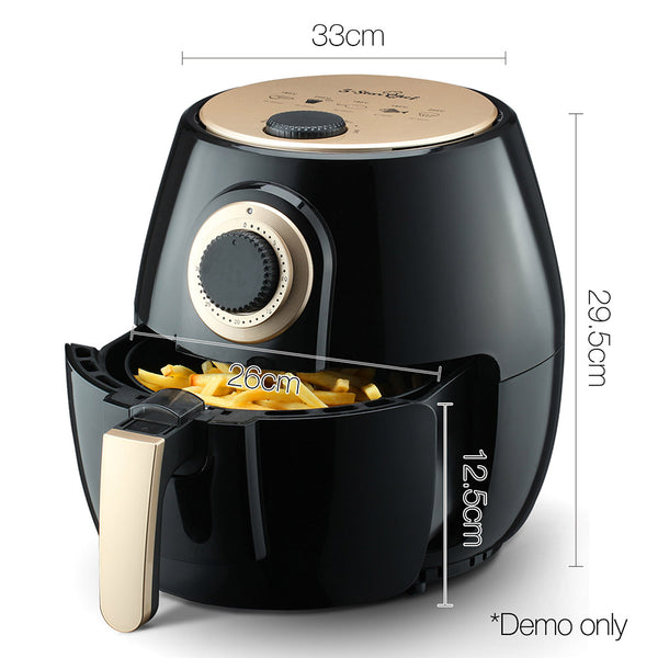 5 Star Chef 4L Oil Free Air Fryer - Black