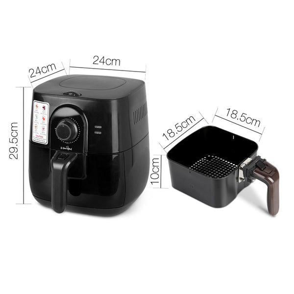 5 Star Chef 3L Oi Free Air Fryer - Black