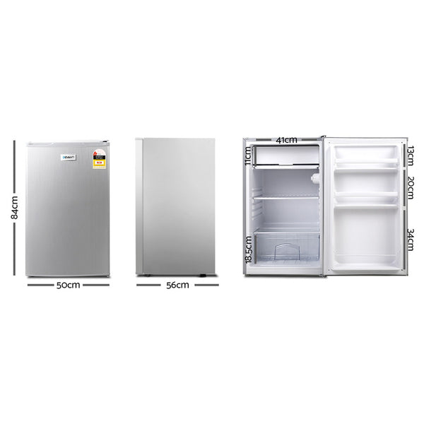 Devanti 127L Bar Fridge - Silver