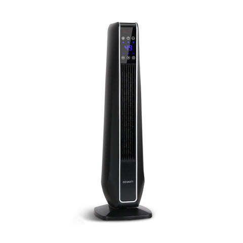 Devanti 2400W Electric Ceramic Tower Heater - Black