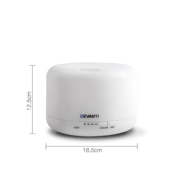 Devanti 500ml 4 in 1 Aroma Diffuser - White