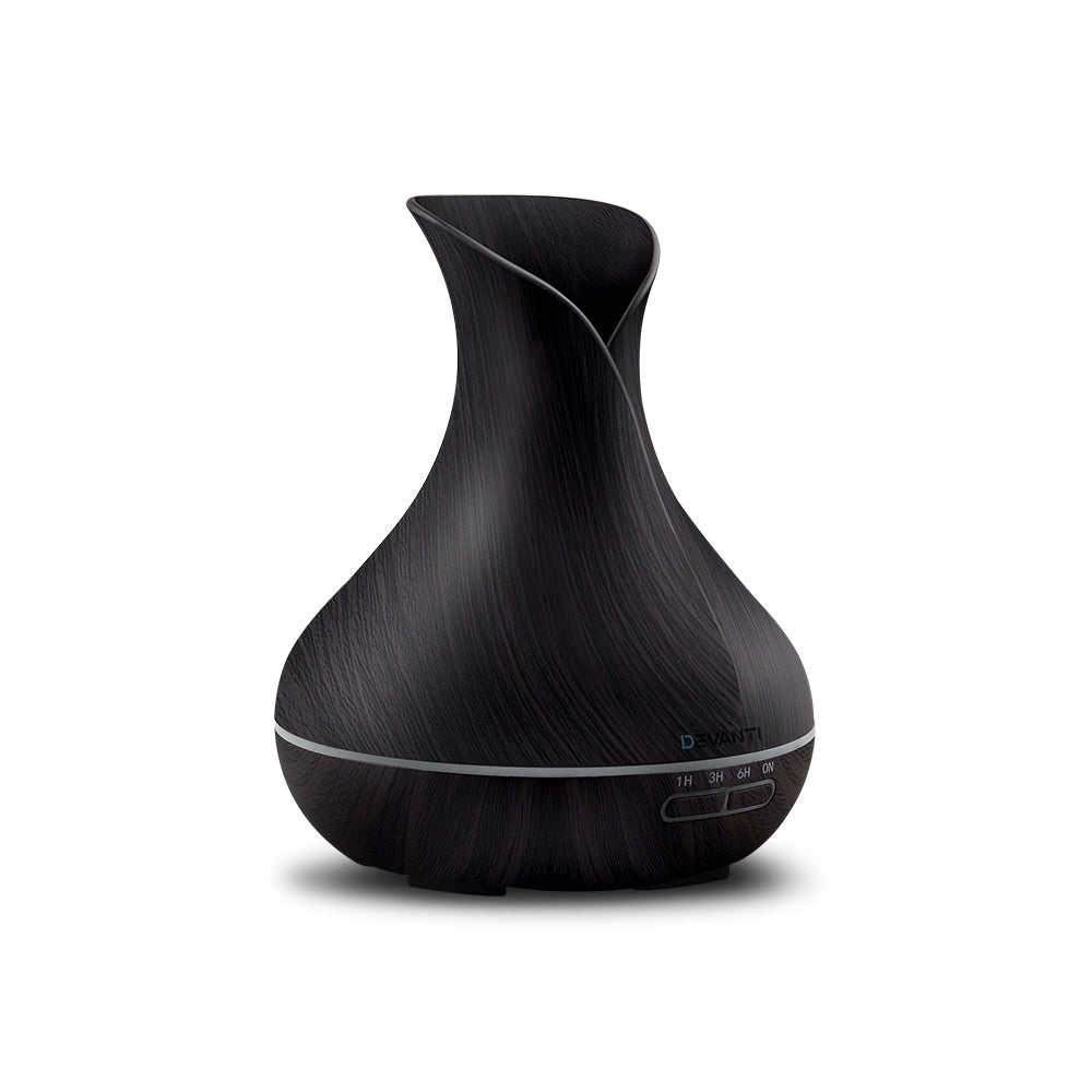 Devanti 400ml 4 in 1 Aroma Diffuser - Dark Wood