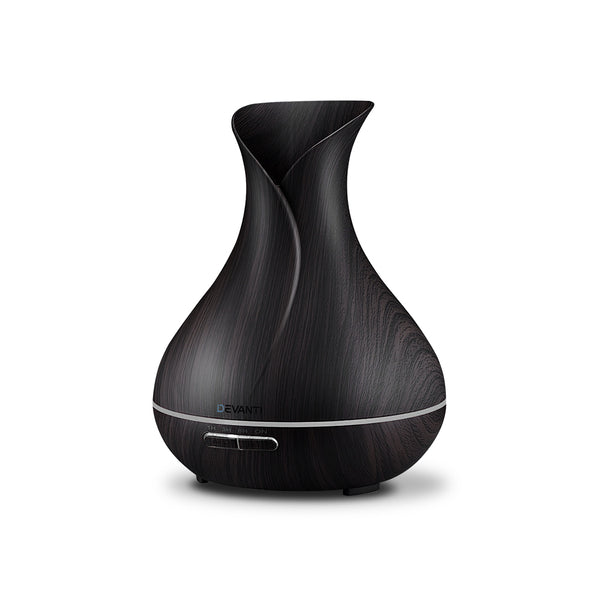 Devanti 400ml 4 in 1 Aroma Diffuser - Dark Wood