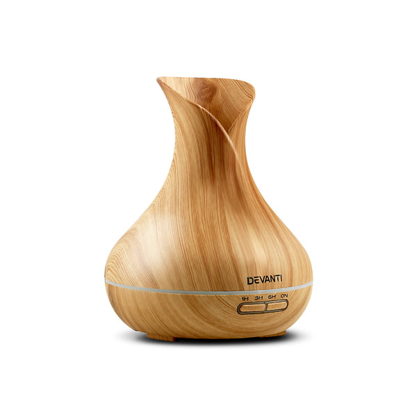 Devanti 400ml 4 in 1 Aroma Diffuser - Light Wood