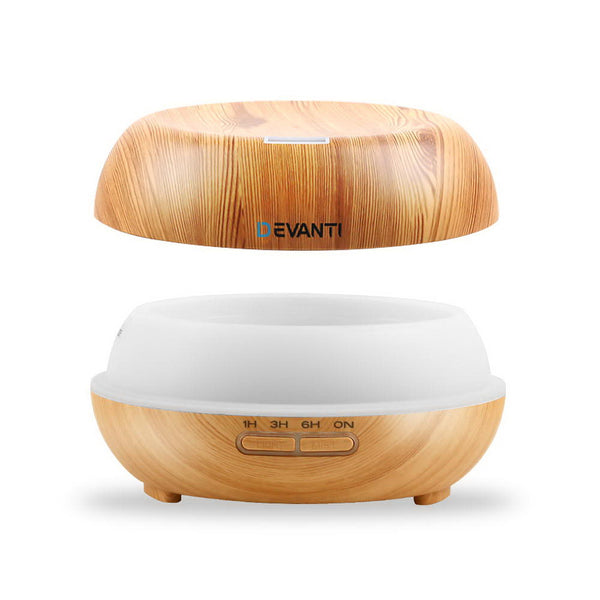 Devanti 200ml 4 in 1 Aroma Diffuser - Light Wood