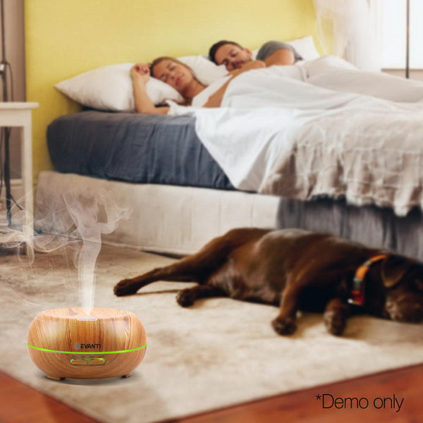 Devanti 200ml 4 in 1 Aroma Diffuser - Light Wood