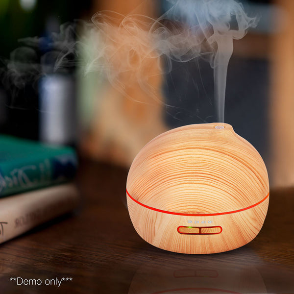 4 in 1 Ultrasonic Aroma Diffuser 300ml - Light Wood