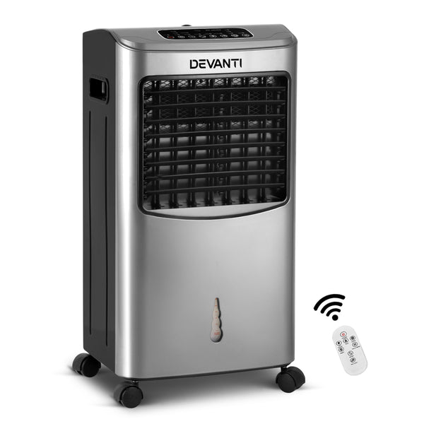 Devanti Portable Evaporative Air Cooler - Silver