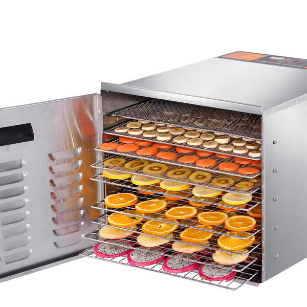 DEVANTI Food Dehydrator 304 Stainless Steel 10 Trays 1000W