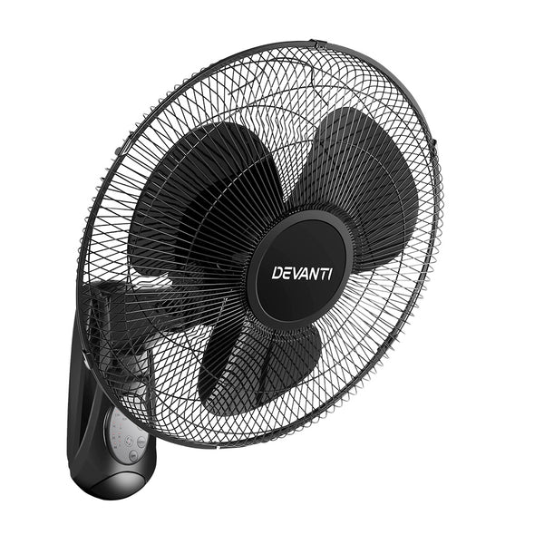 Devanti 40cm 16 Wall Mountable Fan - Black"