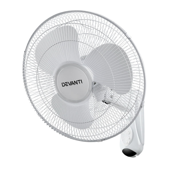 Devanti 40cm 16 Wall Mountable Fan - White"