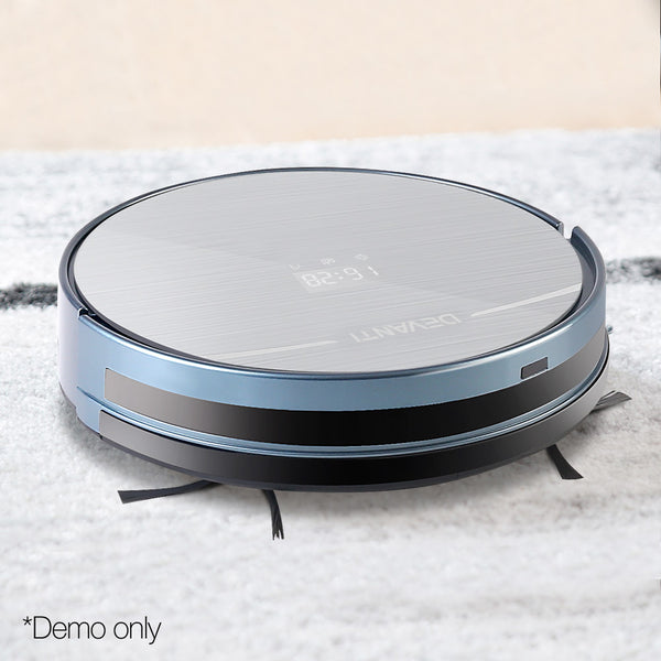 Devanti 4 Mode Robotic Vacuum Cleaner - Silver & Blue