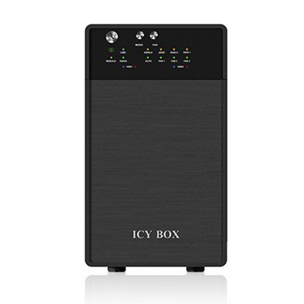 ICY BOX External dual RAID system for 3.5 SATA I/II/III HDD with USB 3.0 and eSATA (IB-RD3620SU3)"