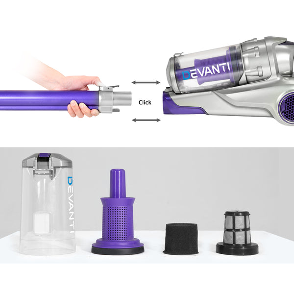 Devanti 120W Cordless Stick Vacuum Cleaner