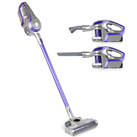 Devanti Cordless Stick Vacuum Cleaner - Purple & Grey