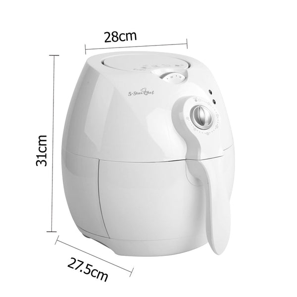 5 Star Chef 4L Air Fryer Oil Free Deep Cooker - White