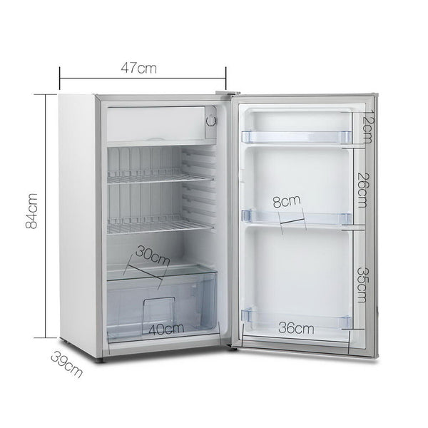 Devanti  95L Portable Bar Fridge - Silver