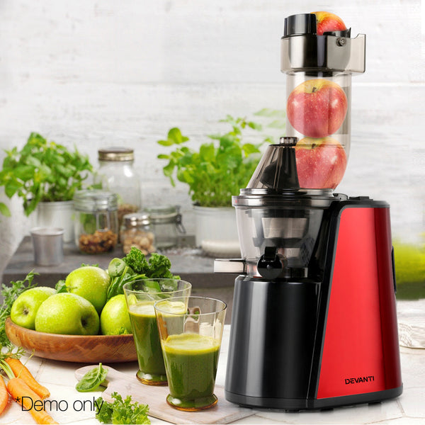 Devanti Cold Press Slow Juicer - Red