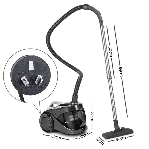 Bagless Cyclone Cyclonic Vacuum Cleaner - Black